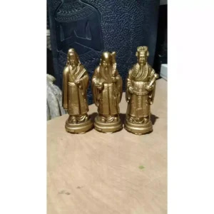 Patung Dewa Fu Lu Shoi Emas